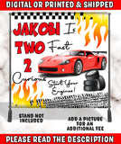 2 Fast 2 Curious Backdrop | 2 Year Old Race Car Party