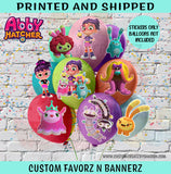 ABBY HATCHER BALLOON STICKERS (6) Custom Favorz by Sharon