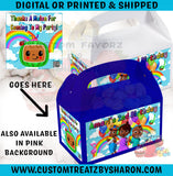 AFRICAN AMERICAN COCOMELON GABLE BOX Custom Favorz by Sharon