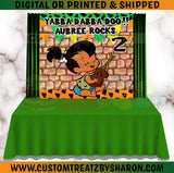 AFRICAN AMERICAN PEBBLES FLINTSTONES BACKDROP Custom Favorz by Sharon