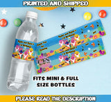 BABY SHARK WATER BOTTLE LABELS