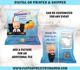 BOSS BABY BOY GOLD FISH SNACKS Custom Favorz by Sharon