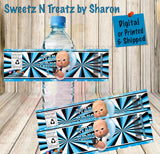 BOSS BABY BOY Water Bottle Labels Custom Favorz by Sharon