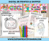 COCOMELON COLORING PACK Custom Favorz by Sharon