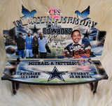Custom "In Loving Memory" Dallas Cowboys Memorial Bench