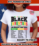 DTF | Black History Inventors | Ready To Press|