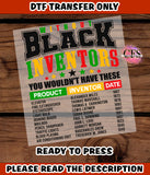 DTF | Black History Inventors | Ready To Press|