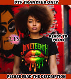 DTF | Juneteenth | Dripping Lips |
