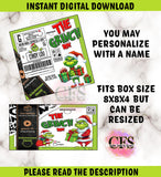 Grinchmas Box Labels - Instant Download