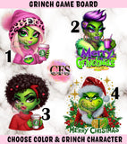 GRINCH GAME BOARD - PRINTED & SHIPPED