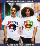 Dripping Lips Juneteenth PNG - INSTANT DOWNLOAD
