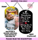 Custom Photo Dog Tag Necklace | Memorial Keepsake | Military Tag |