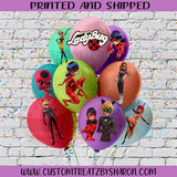 MIRACULOUS LADY BUG BALLOON STICKER Custom Favorz by Sharon