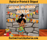 PEBBLES FLINTSTONES BACKDROP Custom Favorz by Sharon