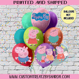 PEPPA PIG BALLOON STICKERS Custom Favorz by Sharon