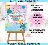 PHIL N LIL BABY SHOWER WELCOME SIGN - DIGITAL ONLY Custom Favorz by Sharon