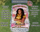 Custom Grave Blanket | Memorial Grave Cover | Funeral Keepsake