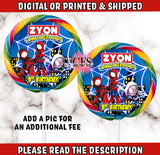 Spidey & His Amazing Friends Swirl Lollipop Labels - Carnival Lollipop Labels