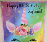 UNICORN Themed Backdrop - Unicorn Party - Magical Unicorn - Unicorn Banner - Digital - Printed - Shipped Custom Favorz by Sharon